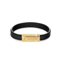 Bransoletka Tommy Hilfiger męska skórzana czarna złota 2790561