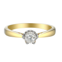 Pierścionek złoty z diamentem