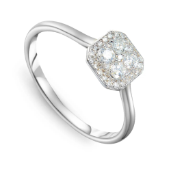 Pierścionek złoty z diamentami