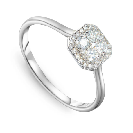 Pierścionek złoty z diamentami