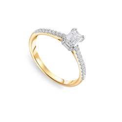 Złoty pierścionek z diamentami laboratoryjnymi GIL JUBILER – elegancki pierścionek z kolekcji premium