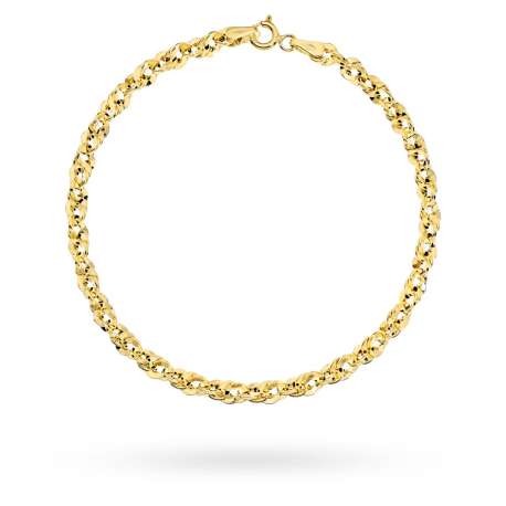 Złota bransoletka o splocie irydia – elegancka bransoletka damska GIL JUBILER