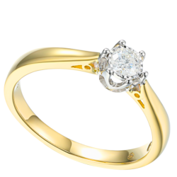 Pierścionek złoty z diamentem