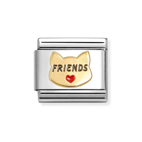 Nomination Italy element „Przyjaciel Kot” Composable Gold 030285/68