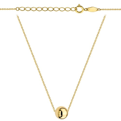 Naszyjnik z jedną złotą kuleczką