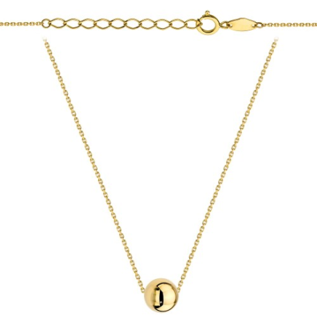 Naszyjnik z jedną złotą kuleczką