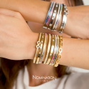 Złota bransoletka Nomination Italy Pretty Bangles z białymi cyrkoniami – GILJUBILER 029517/020