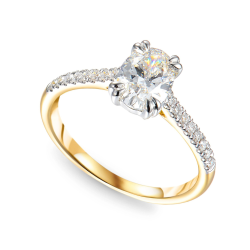 Pierścionek złoty z diamentami 1,04 CT