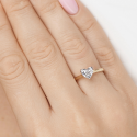 Pierścionek zaręczynowy z dwukolorowego złota 585 z diamentem laboratoryjnym 0.53 ct