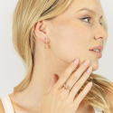 Pierścionek z różowego złota próby 585 z owalnym morganitem o masie 1,51 ct w eleganckiej, minimalistycznej oprawie.