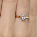 Pierścionek z diamentem lab. 1 Ct