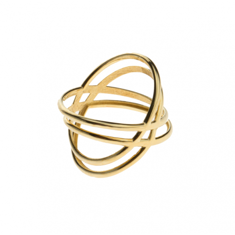 Złoty pierścionek modowy