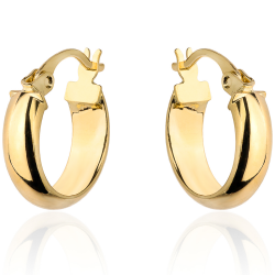 Kolczyki złote gładkie kółka 333 – klasyczne i eleganckie kolczyki damskie, bestseller GIL JUBILER.