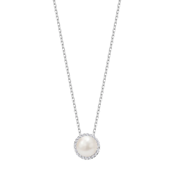 Naszyjnik srebrny z perłą