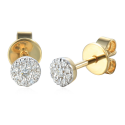 Złote kolczyki z diamentami