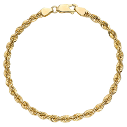 Bransoletka złota - kordel 18 cm